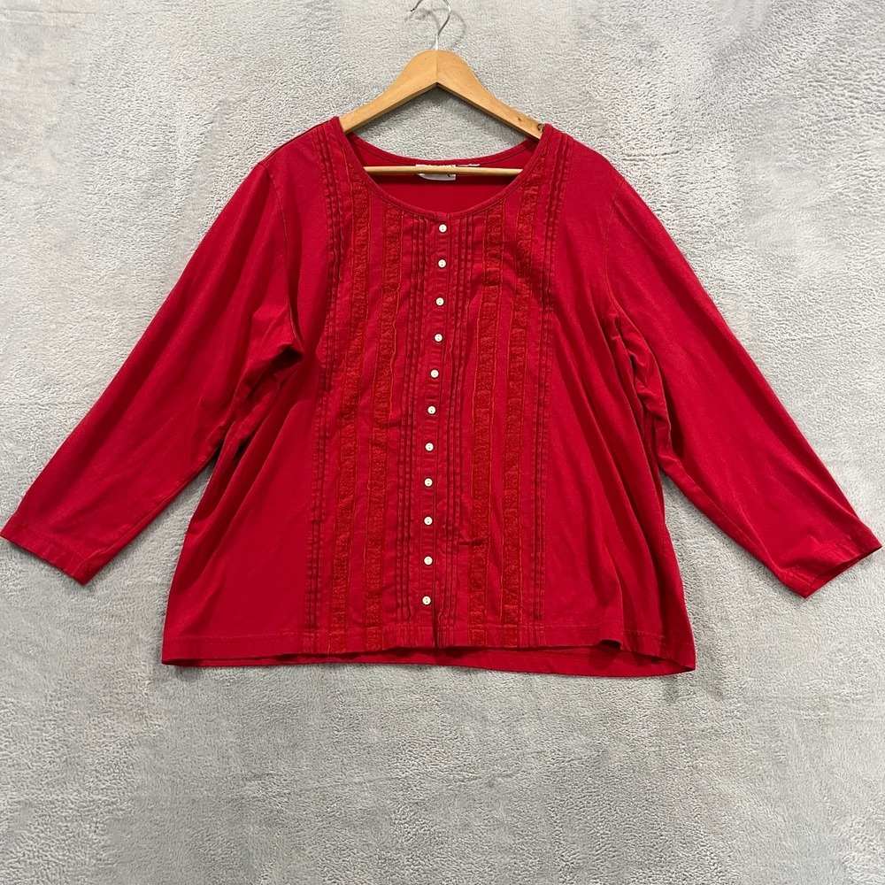 Blair Shirt Womens XL Embroidered Button Up Blouse Peasant Boho Hippie Y2K 90s
